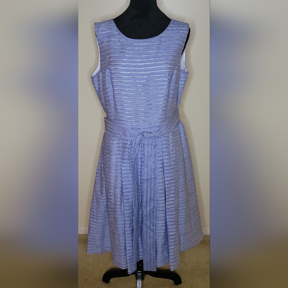 Tommy Hilfiger Pleated Perwinkle Dress